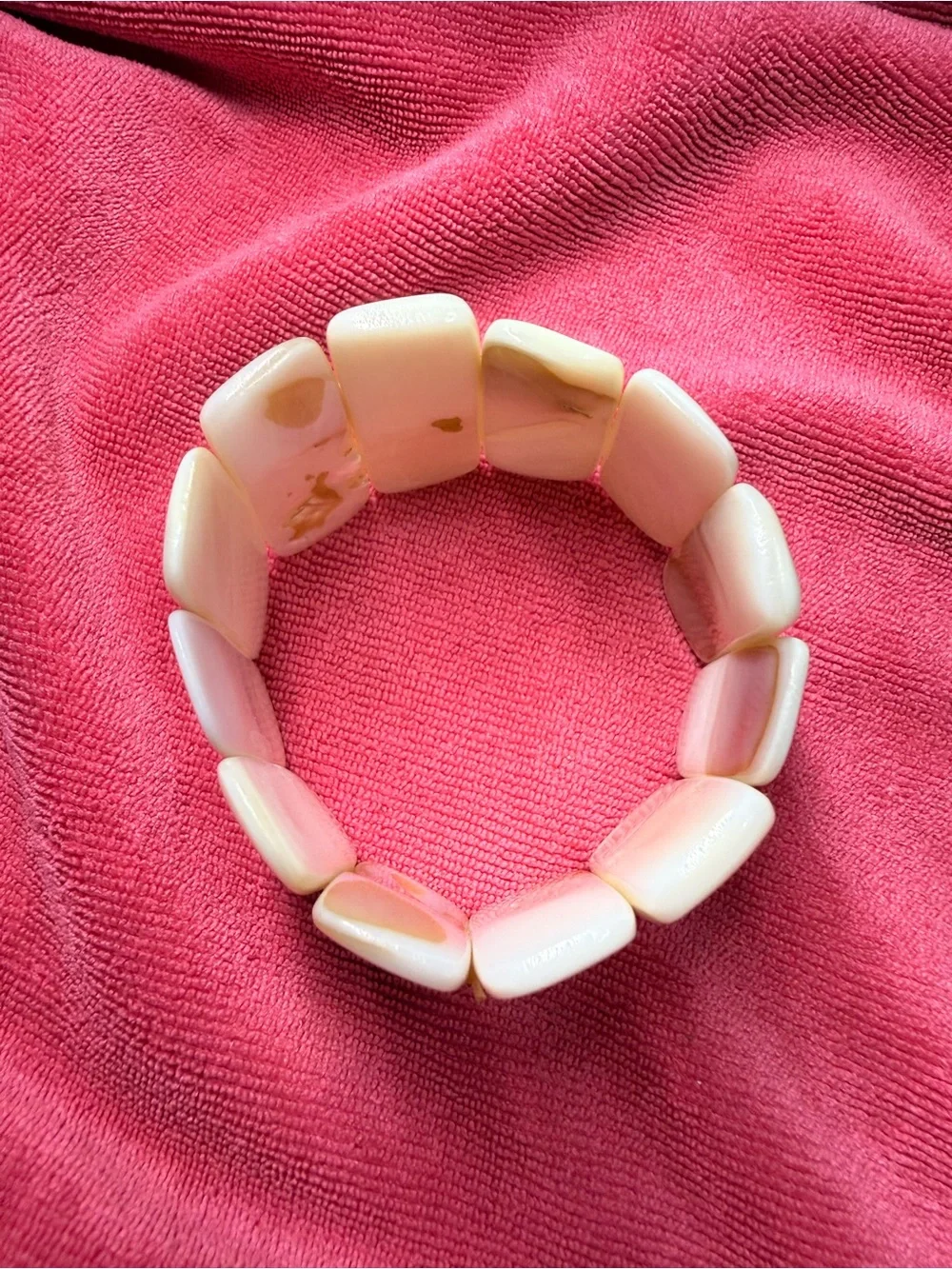 queen conch shell stretch tile bracelet Stretch Bracelet - White